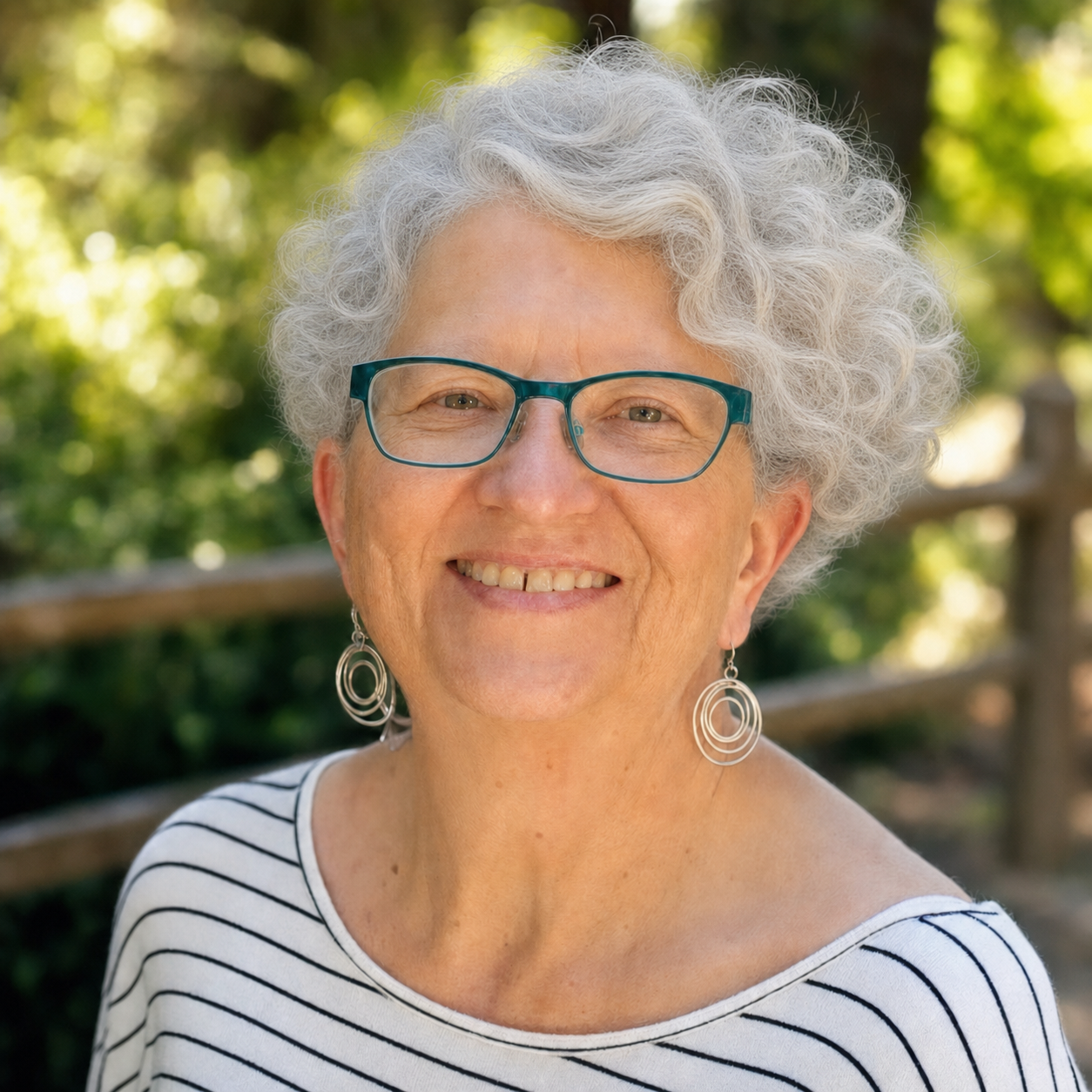 Chef Dolores Johnson smiling outdoors